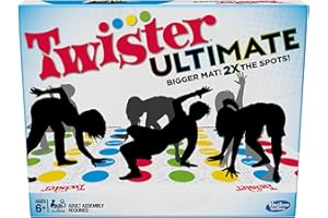 Hasbro Gaming Twister Ultimate: Bigger Mat, More Colored Spots, Family, Kids Party Game Age 6+; Compatible with Alexa (Amazon Exclusive)