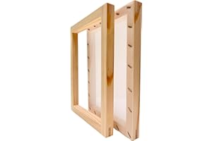 PAPERRY A5 Papermaking Paper Making, Pine Wood Mould and Deckle Papermaking Screen with Heat-Shrinking Screening, Handmade Sh