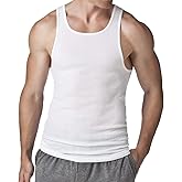 Different Touch 6 Pack Men's Big and Tall Muscle Ribbed Tank Tops A-Shirts Underwear Shirts