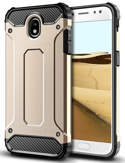 Coolden Samsung Galaxy J5 2017 Hülle, Premium [Armor Serie] Outdoor Stoßfest Schutzhülle Tough Silikon + Hard Bumper Militärs