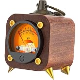 Wireless Audio Retro Analog VU Meter Sound Level Indicator DB Panel Display | FEIFANZHE VU Warm Back Light Audio Level Amp, VU Music Sync and Pickup Rhythm Ambient Lights-FVU1-M