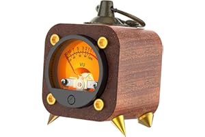 FEIFANZHE Wireless Audio Retro Analog VU Meter Sound Level Indicator DB Panel Display, VU Warm Back Light Audio Level Amp, VU Music Sync and Pickup Rhythm Ambient Lights-FVU1-M
