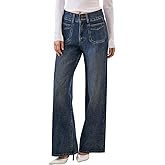UPNET Women’s High Waisted Baggy Jeans – Stretchy Wide Leg Tummy Control Straight Leg Denim Pants Trendy Jeans for Women 2025
