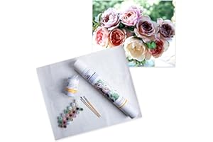 Pink Picasso Kits Violet Van Gogh Paint by Number for Adults | DIY 16x20 Canvas Succulents Painting Kits Color by Numbers Drawing Arts and Drawing Crafts | As Seen On Shark Tank - (Garden Georgeous)