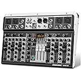 8 Channel Audio Mixer DJ Mixer Sound Board Console