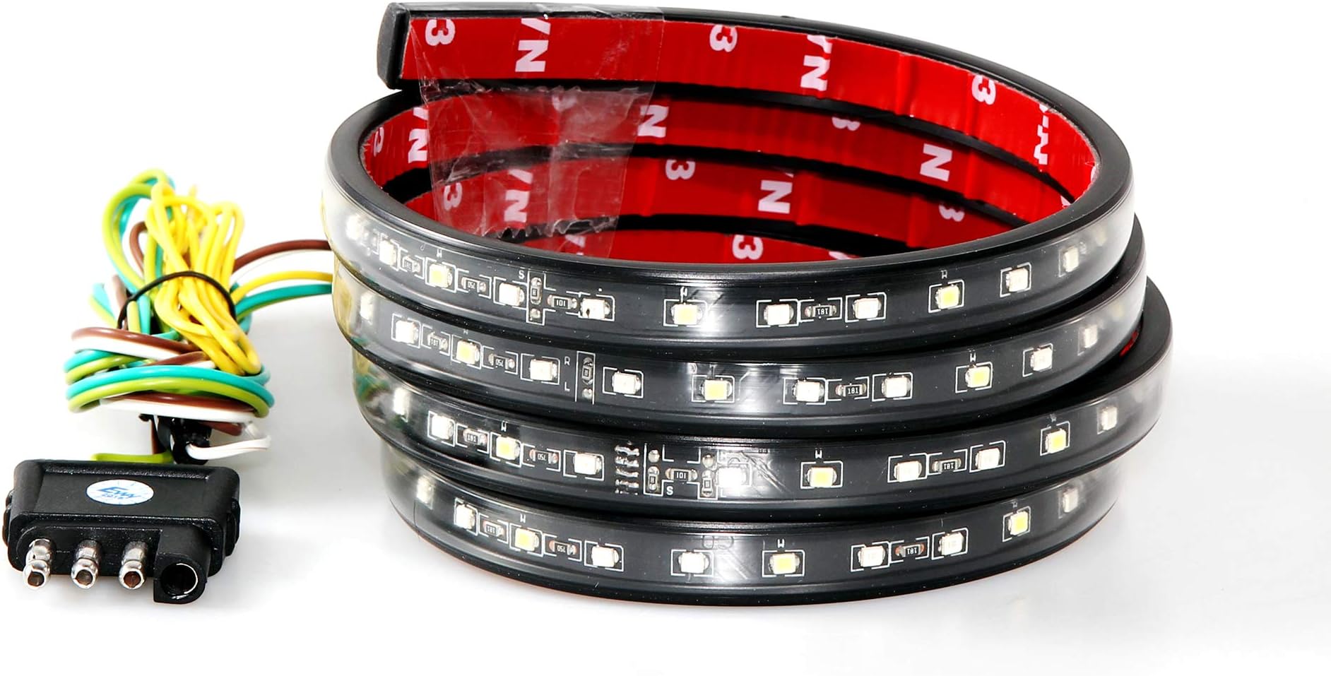 REDWOLF 60" Tailgate LED Light Strip Turn Signal Parking Brake Reverse Lights Red / White For 1999-2016 Dodge RAM 1500 2500 3500 Chevrolet Silverado Vehicles Waterproof