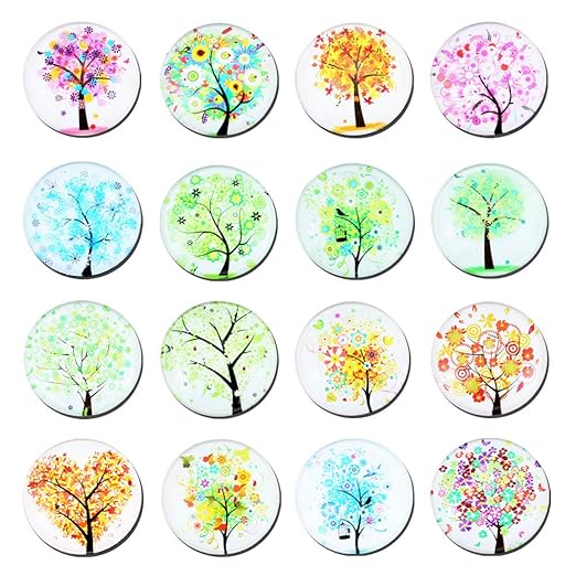 CODIRATO 16 PCS Vidrio Imanes de Refrigerador, Frigorífico Imanes ...