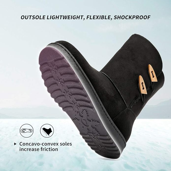XRH Womens Winter Outdoor Black US7 5