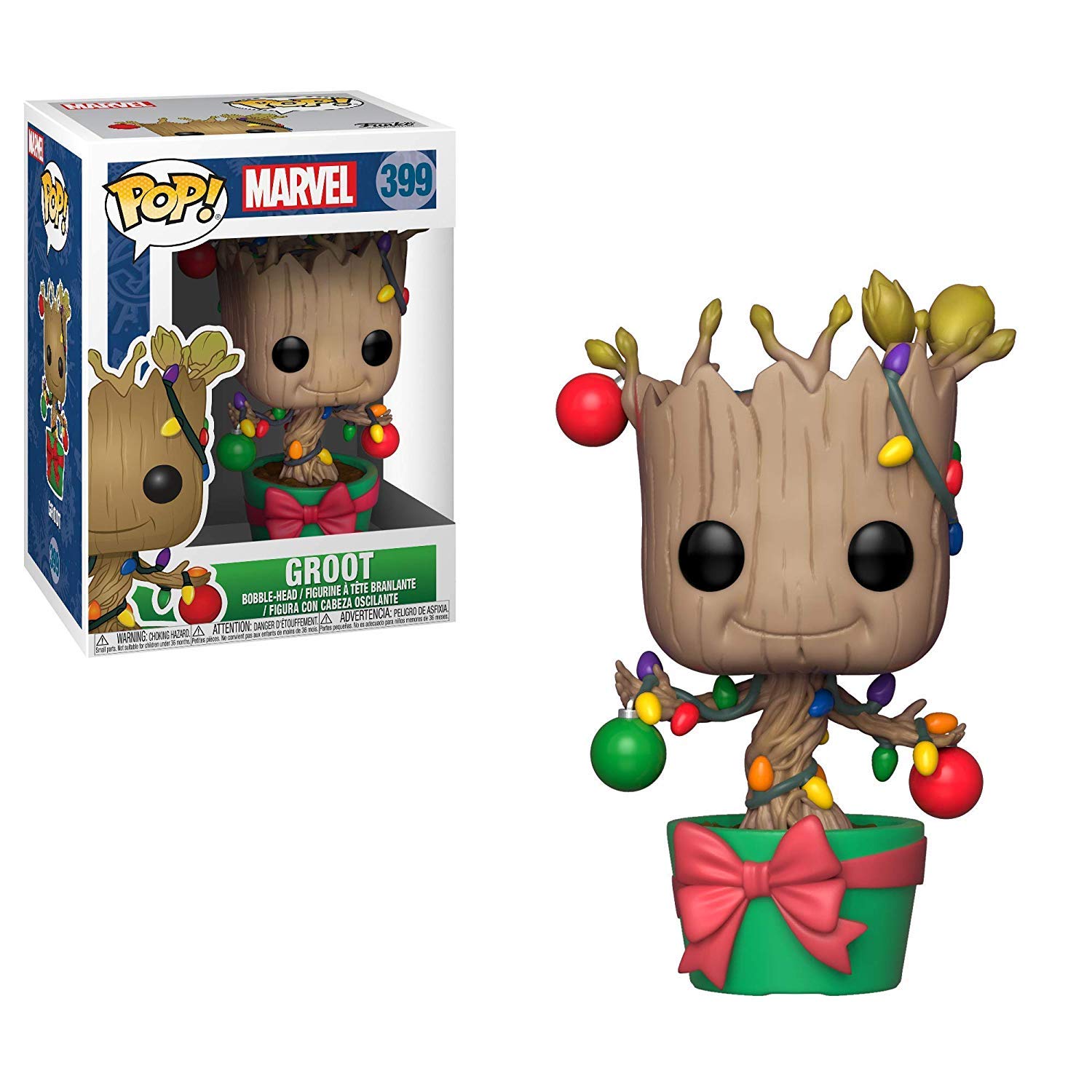 Guardians of the Galaxy Bobble-Head Figurine Groot Christmas Funko Pop No. 399 Vinyl 12cm