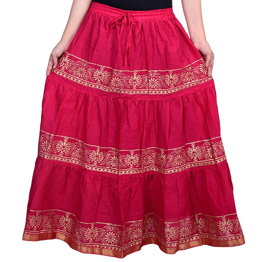 decot paradise women's a-line skirt (dl3122_pink_free size)