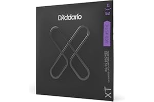D'Addario Acoustic Guitar Strings, XT 80/20 Bronze Coated, XTABR1152, Custom Light Gauge 11-52, 6-String Set, Pack of 1