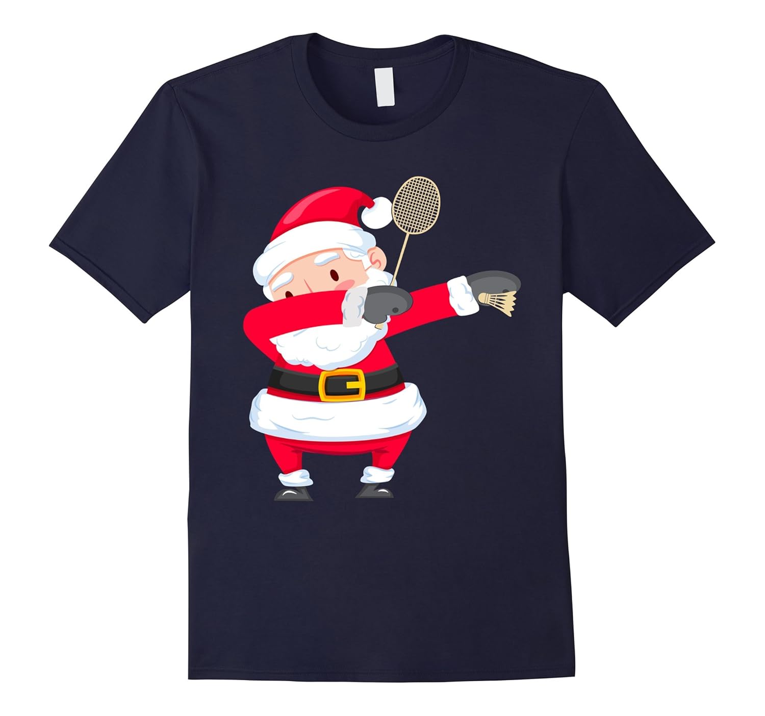 Christmas Dabbing Santa Badminton Tshirt Funny Santa Dab Tee-ANZ