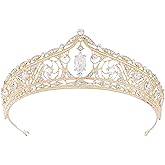 CoTeeZa Medieval Royal Crown for Women - Retro Baroque Queen Wedding Crowns for Bride Goddess Halloween Cosplay Headwear