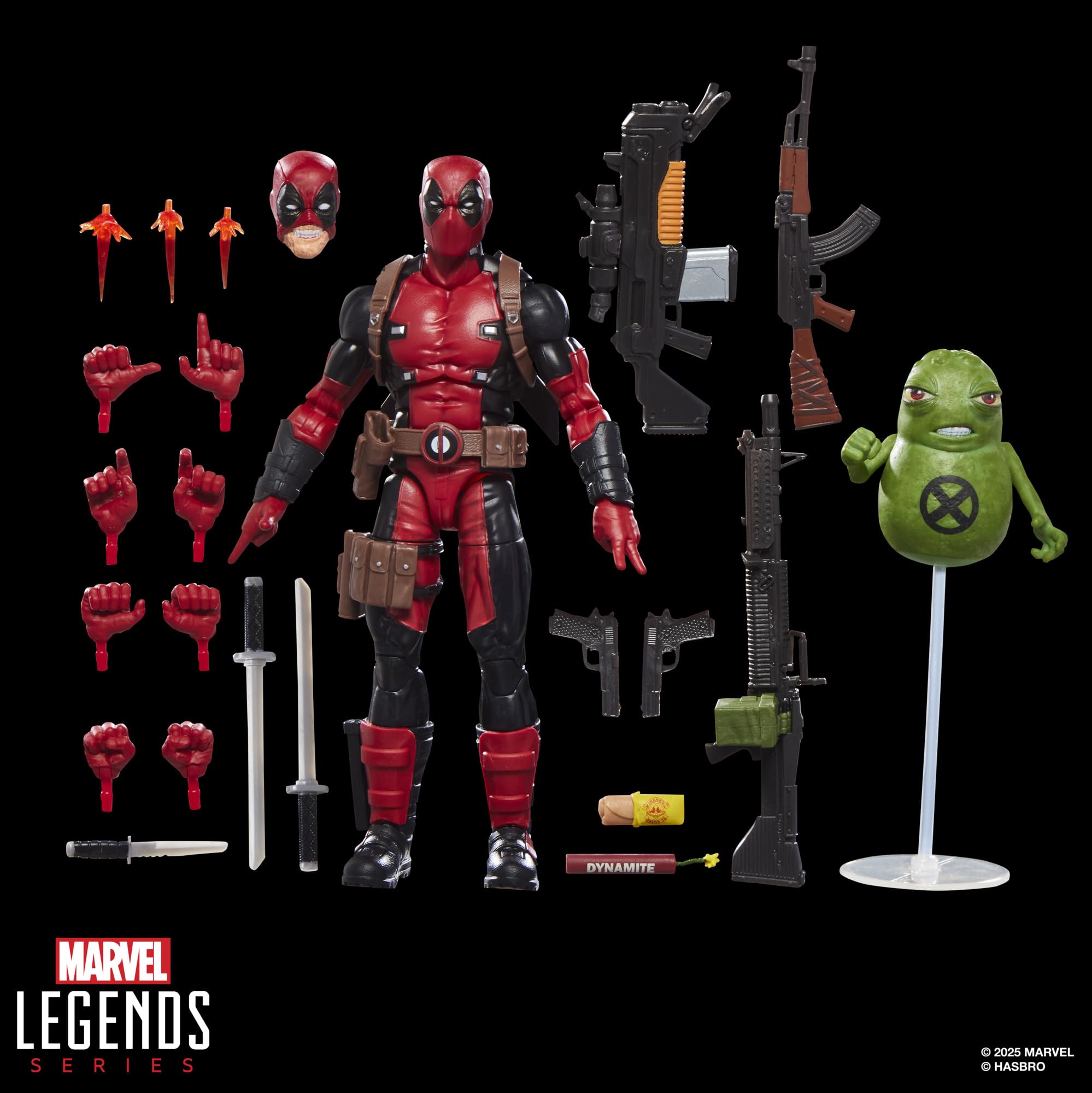 Marvel Legends Maximum Series Deadpool, Deluxe Deadpool Comics Collectible 6-Inch Action Figure with 24 Accessories Including X-Force’s Doop