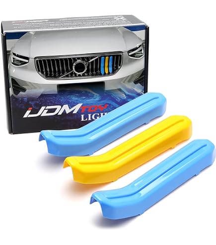 VOLVO 青と黄色の葉柄ブランケット2枚セット Amazon.com: SANRILY Multicolor Grille Decoration Insert Trims その他