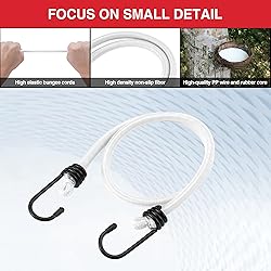 WORKPRO 24 Inch Bungee Cord with Hooks, 4 Pack