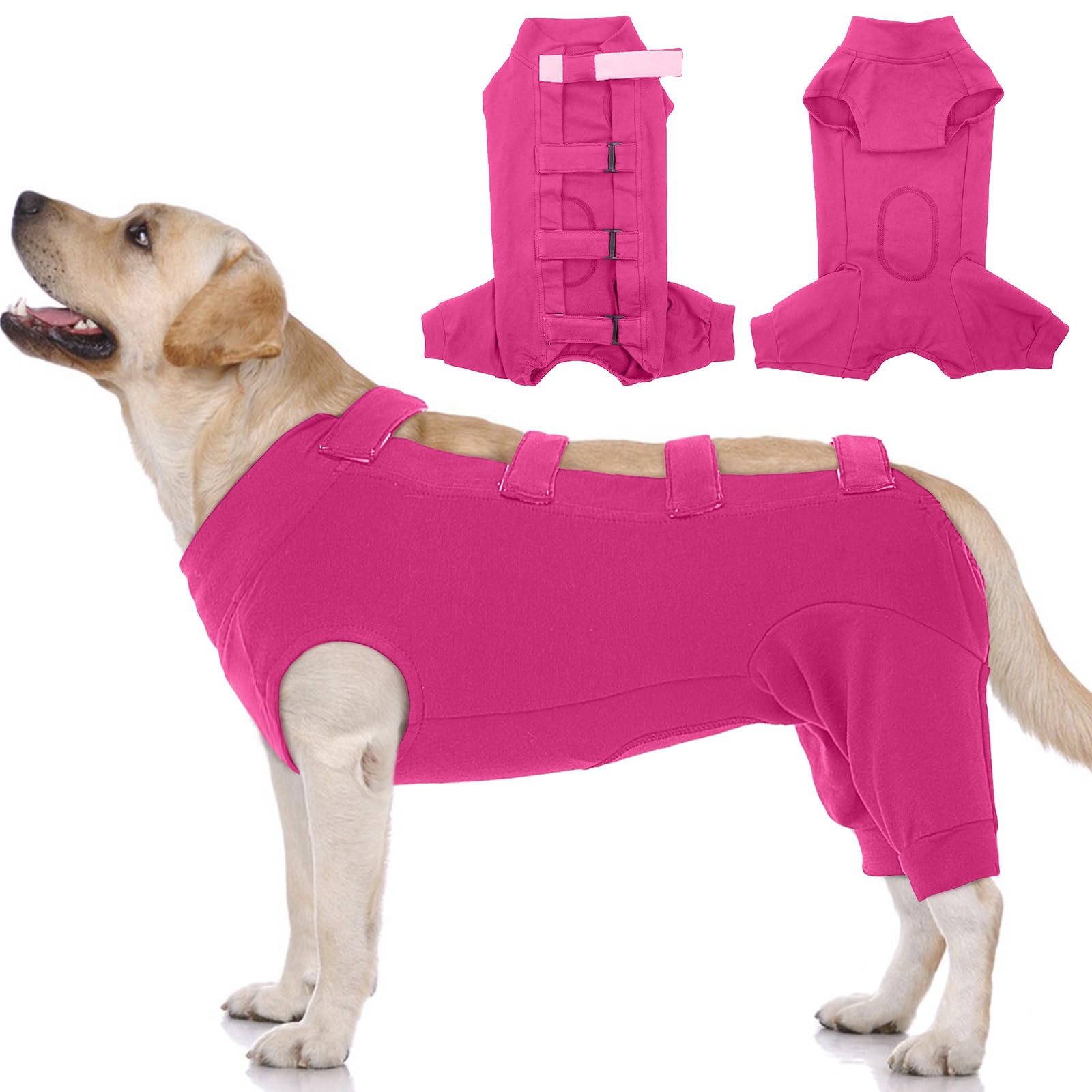 IECOii Male Dog Neuter Recovery Suit - Anti Licking Wounds Doggie Onesies for Large Dogs, Spay Surgery Clothes, XXL