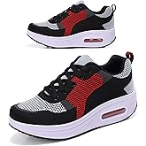 RUIDENG Platform Sneakers for Women Air Cushion | Walking Shoes Women Comfortable All Day | Thick Rocker Bottom