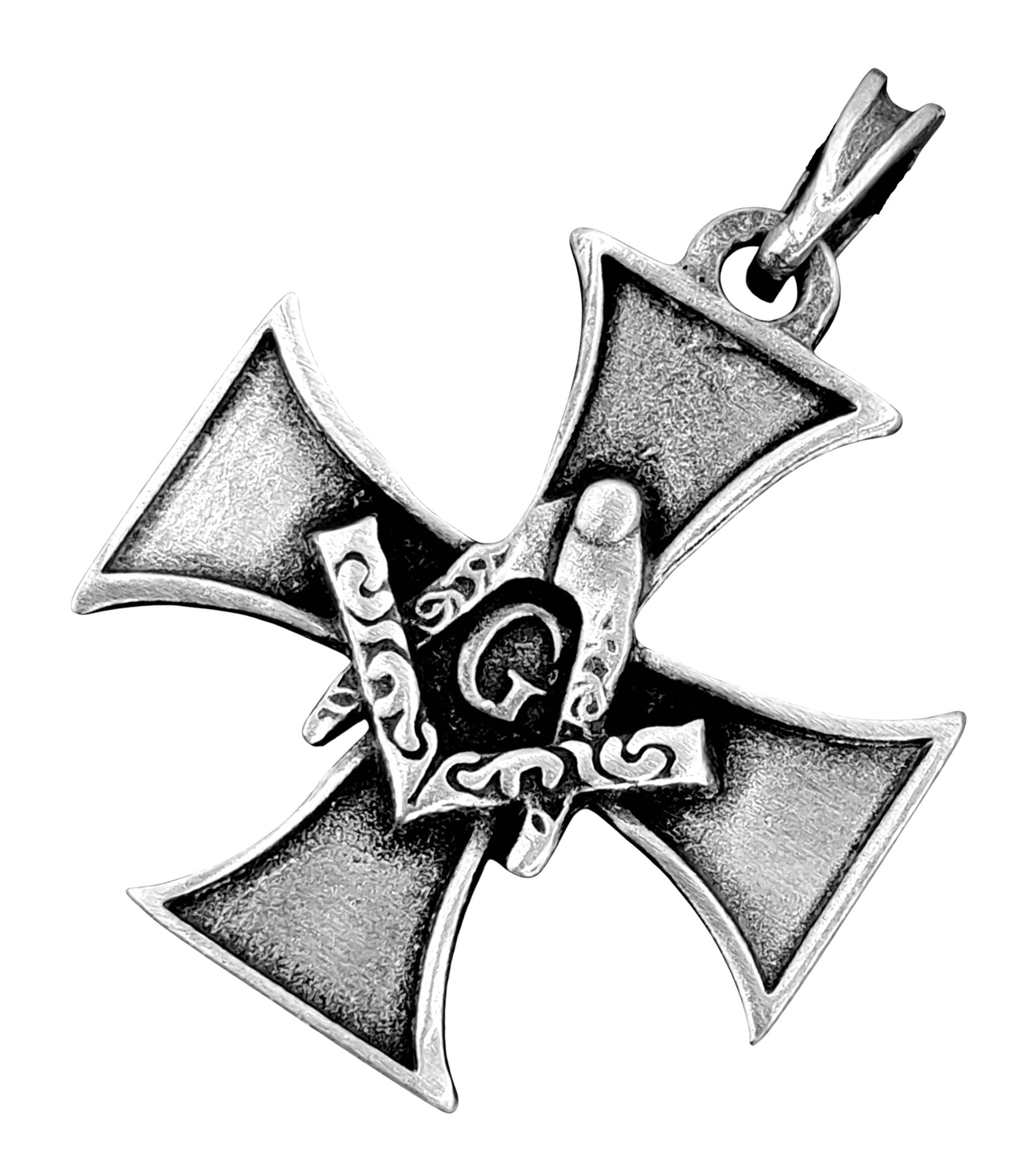 Kiss of Leather EK Pewter Cross Pendant No. 111