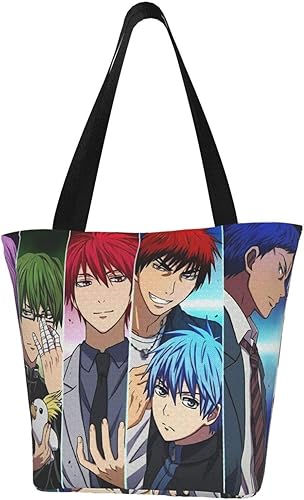 Amazon 黒子のバスケ 2 おしゃれ グッズエコバッグ レディース 帆布 トートバッグ レジ袋 肩掛け 防水 多機能 手提げバッグ 軽量 携帯便利 繰り返し使用 大容量 生活雑貨 水洗い可 Bingfone エコバッグ 買い物バッグ