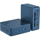 Glorlin Mini PC - Ryzen 5 3501U (up to 3.7GHz), 16GB DDR4 512GB SSD, Mini Desktop Computer with Triple 4K Display Support, WiFi 6 Bluetooth 5.3, Small Micro PC for Work, Study &amp; Multitasking