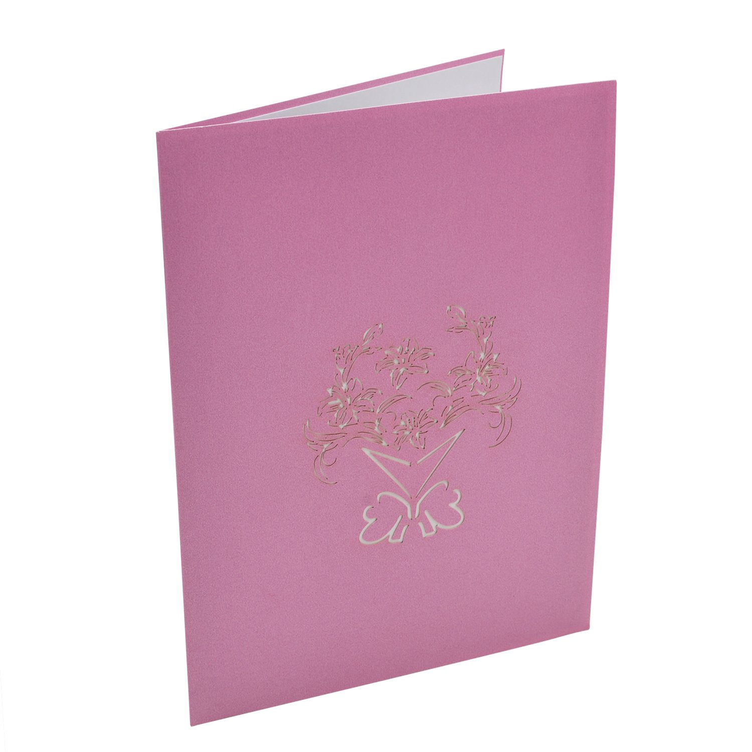 Mother\'s Day Card, Lily Bouquet Pop Up Card, 3D Greeting Card, Thanks Card, Birthday Card, Anniversary Card, Valentine\'s Day Gift Card - LOVEDD