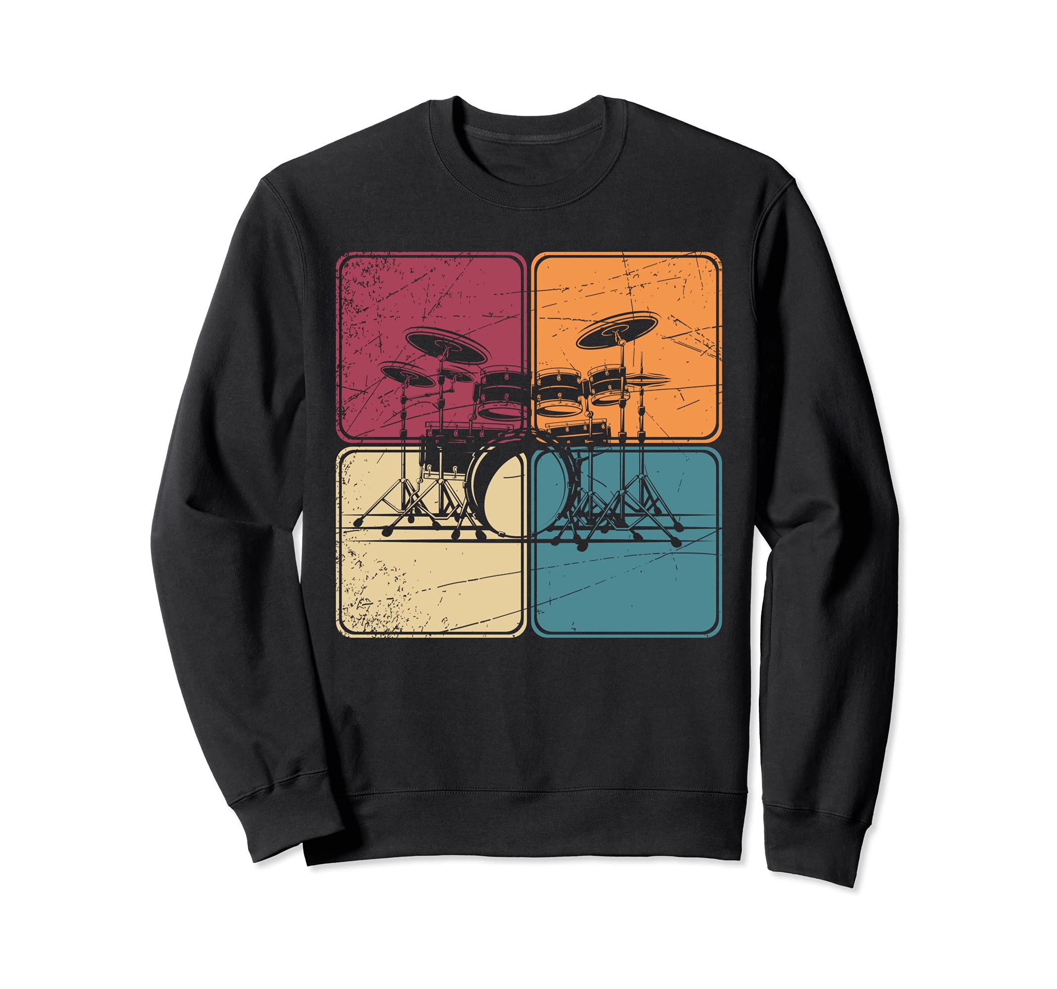 Percussion Musical Instrument Drummer Pop Art Drum Set Drums Sweatshirt