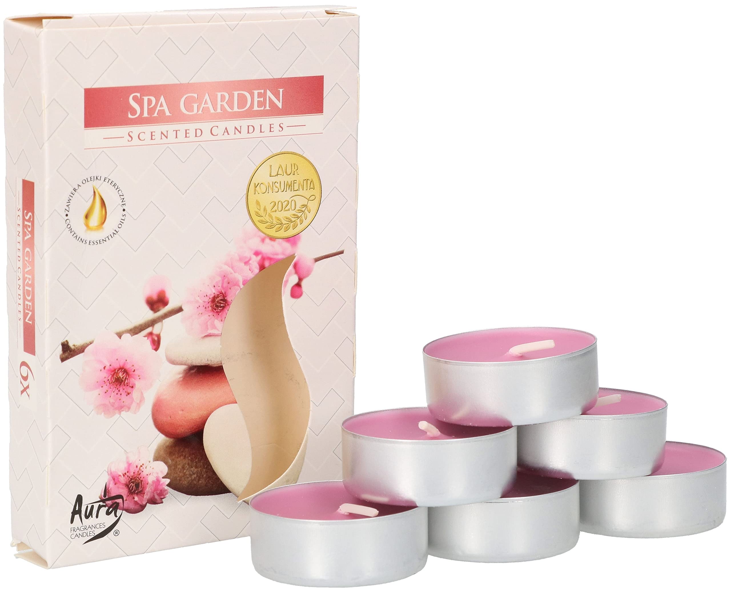 KOTARBAU® Spa Garden Scented Tealights Set of 6-4 Hours Burn Time