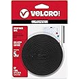 VELCRO Brand 5 Ft x 3/4 In | Black Tape Roll with Adhesive | Cut Strips to Length | Sticky Back Hook and Loop Fasteners | Perfect for Home, Office or Classroom