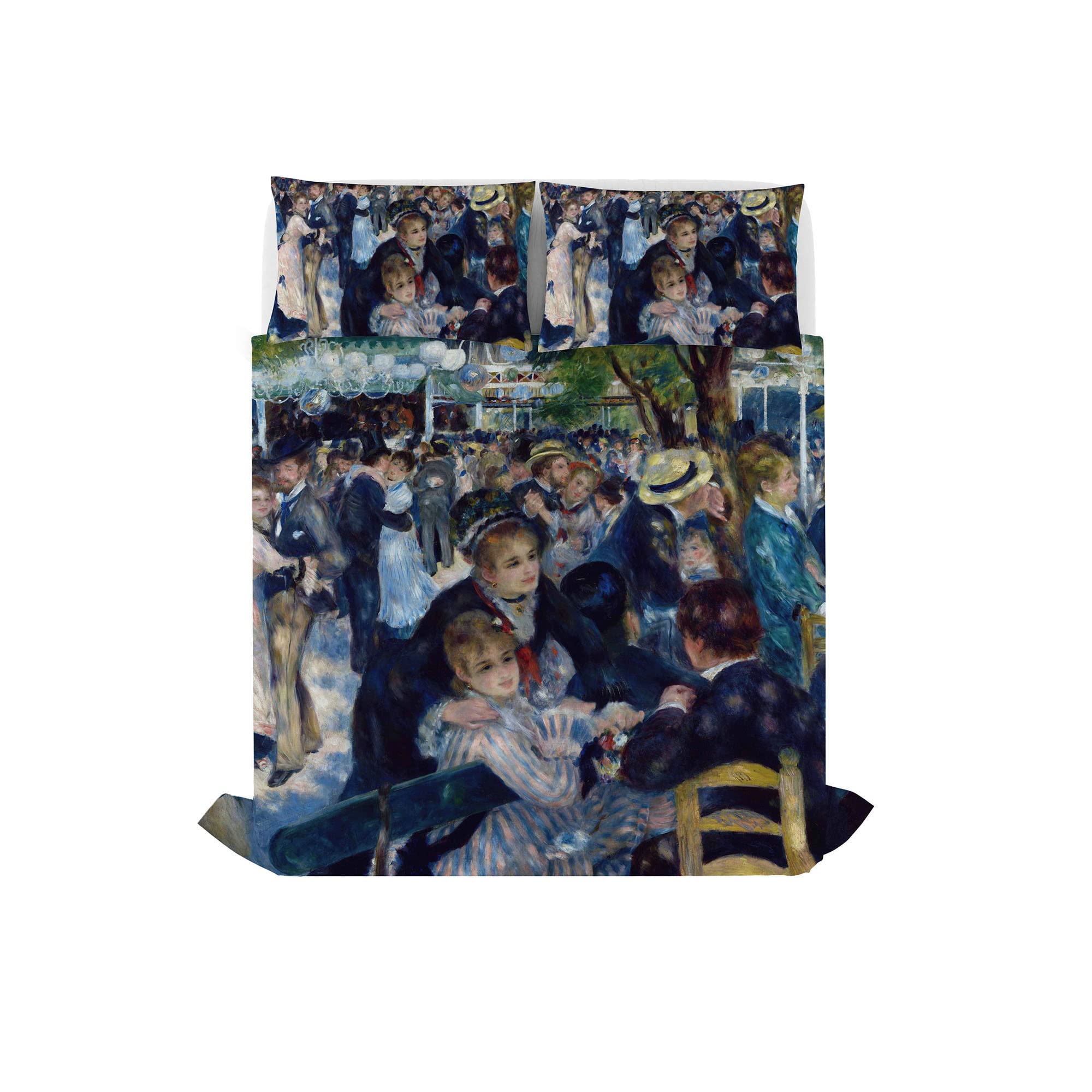 Sogni d'Autore Bed Linen Set (Flat Sheet 255x300cm + 2 Pillowcases 52x82cm with Internal Flap), SD06, 100% Cotton, DOUBLE