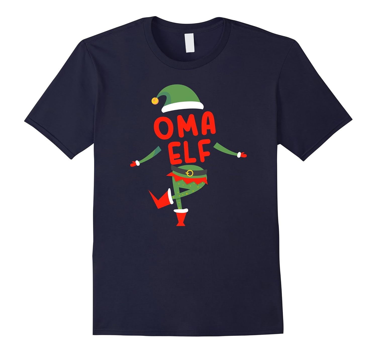 Oma Elf Matching Family Christmas T-Shirt-ANZ