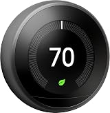 Google Nest Learning Thermostat 3rd Gen Black - Smart Thermostat