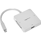 Amazon Basics Mini DisplayPort to HDMI/DVI/VGA Adapter - White, 5-Pack