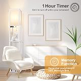 OUTON Floor Lamp Shelf with Remote, Dimmable 4 Colour Temp, USB 2 Ports view 5