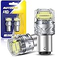 AUTOONE Upgraded 1157 LED Bulb White, 500% Super Bright & 6000k, 2057 2357 7528 BAY15D LED Replacement with Projector for Backup Reverse Signal Tail Parking DRL Brake Lights, Pack of 2