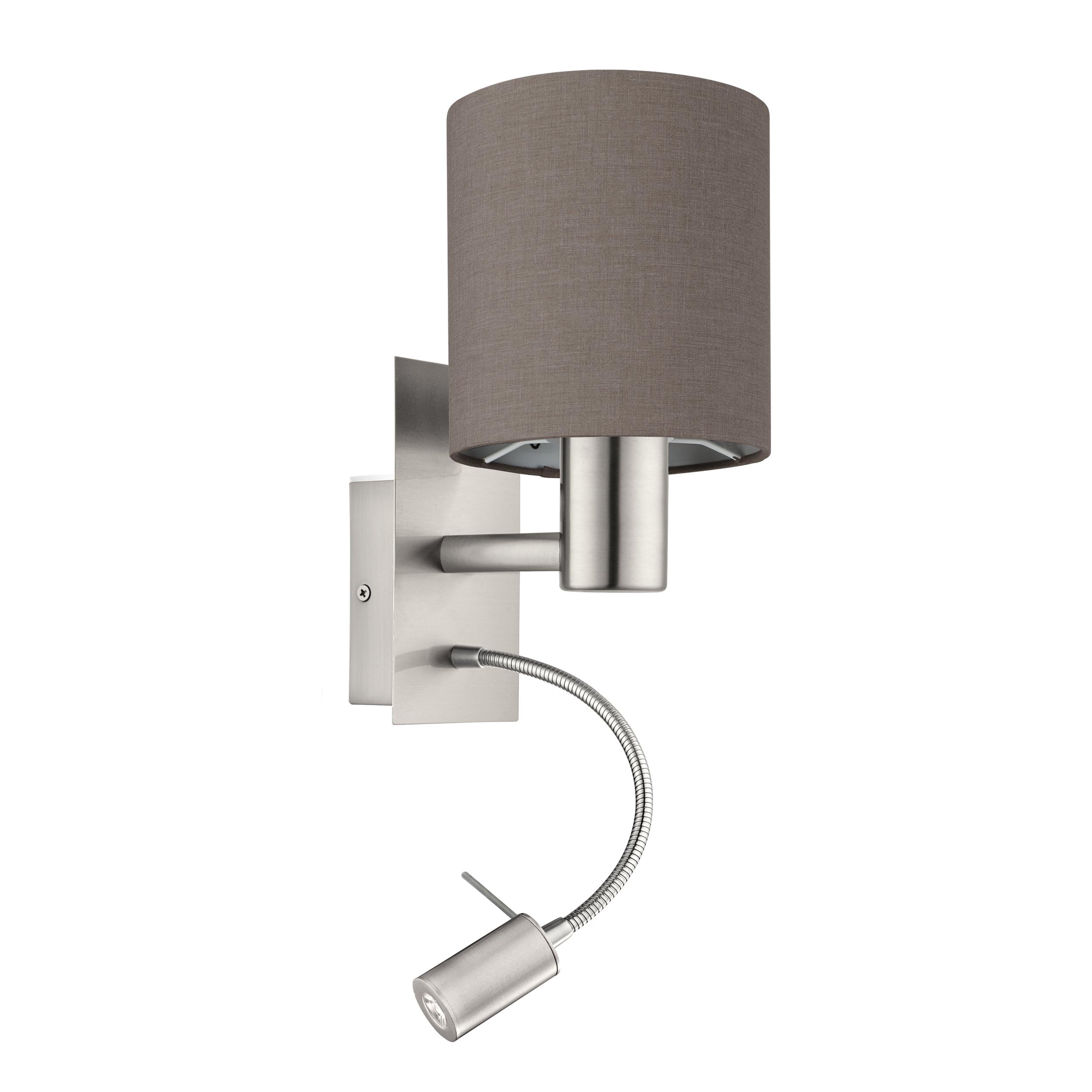 Eglo Riga 5 LED 2-Flame Outdoor wall Light, Exterior Lighting incl. Motion Sensor, Sensor wall lamp Made of galvanised Steel and Glass, Colour: Anthracite, IP44