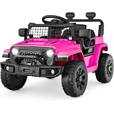 Best Choice Products 12V Kids Ride-On Car with Parent Remote - Bold Pink | Kids electric car, ride on toy, 2-hour runtime, 4-wheel suspension, 5-point harness, locking doors, 3.1 MPH &amp; 44-lb capacity