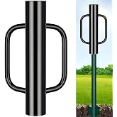 Gtongoko 8LB T Post Driver with Handles, Fence Post Pounder, Black | 2.7" Inner Diameter Fit, Dual Handle Control Grip, Steel Construction with Powder Coating, Fence Installation Support