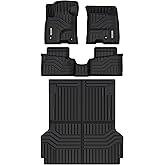 OEDRO Upgraded Floor Mats & Truck Bed Liner Fit for 2022-2025 Ford Maverick Hybrid, All Weather Fit Maverick Car Rubber Mats Includes 1st & 2nd Row and Bed Mat, Black