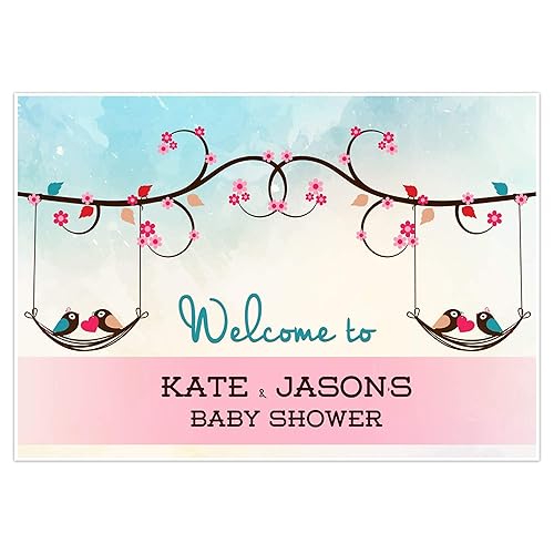 Amazon Com Love Birds Personalized Baby Shower Banner Handmade