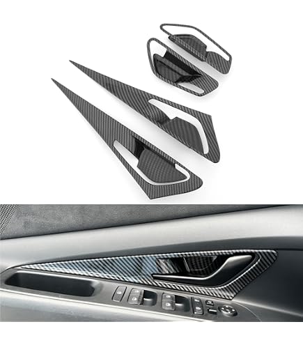 BOYOUS Rear View Mirror Covers For Hyundai Elantra 2021-2025 - Bright Black ABS Caps