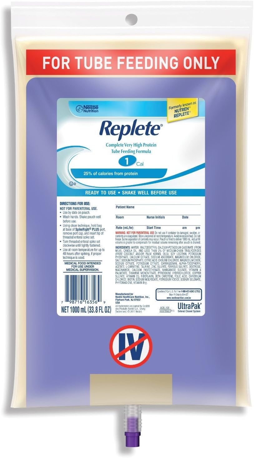 Nutren Replete Nutritional Supplement ( REPLETE, 1000ML SPKRT PLUS ) 6 Each / Case