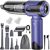Car Vacuum Portable Cordless, 20000PA 120W 4 in 1 High Power Handheld Cordless Vacuum Cleaner & Air Duster,Air Blower,Multi-Nozzles,Brushless Motor 3-Speed Modes,for Car, Home, Pet,Office & Camping