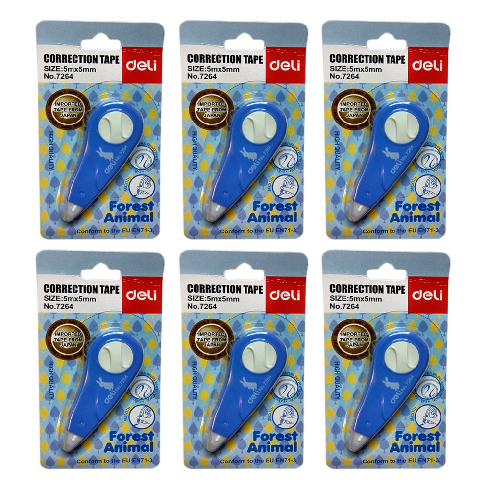 Deli Correction Tape 5mx5mm (Pack of 6) Amazon.in Office Products