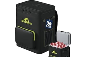 Sun Ninja Backpack Cooler - Insulated Leak Proof Beach Bag - 100% Waterproof Travel Picnic Backpacks for Men & Women - Keeps Drinks Cold for up to 48 Hours - Up to 36 Cans