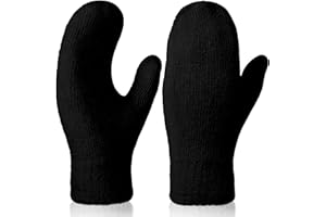 Zhehao Women Knitted Mittens Winter Warm Gloves Solid Color Hand Warmer for Indoor Outdoor Activities