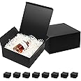Mefleet 12x12x5 Inches Large Black Gift Boxes with Lids 10 Pack Bridesmaid Proposal Extra Deep Gift Box for Presents, Wedding, Graduation, Holiday, Christmas, Birthday Craft Presents Wrapping