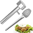 Falafel Scoop Stainless Steel and Meatball Falafel Maker Scoop | Craft Culinary Creations with Precision - Non-Stick Baller Falafel Tool Perfectly Shaped Balls Every Time with Free Spatula