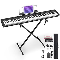 Starfavor 88 Key Piano Keyboard, Compact Bluetooth