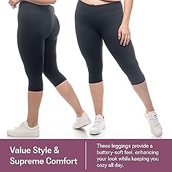 SATINA High Waisted Capri Leggings for Women